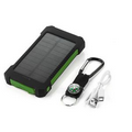 Outdoor Water Resistant Power Bank with Carabiner and Compass (8000 mAh )